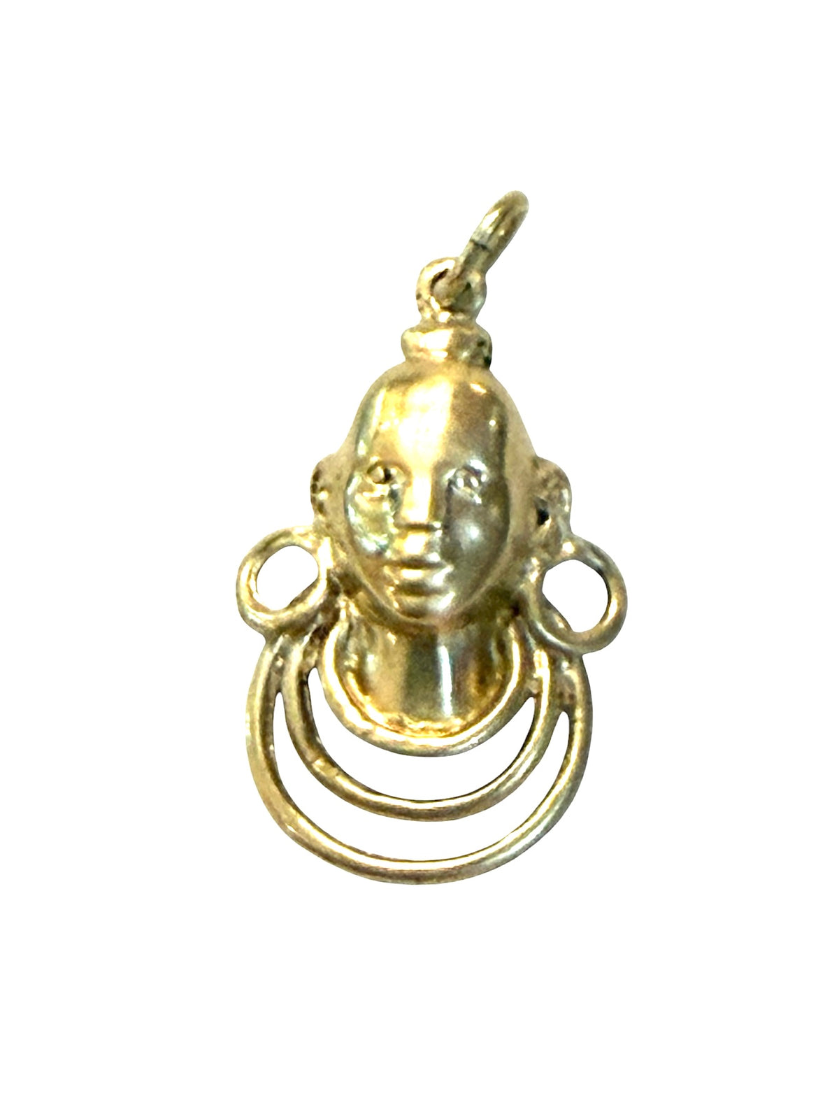 9ct vintage Maasai bust charm / pendant 2.8g