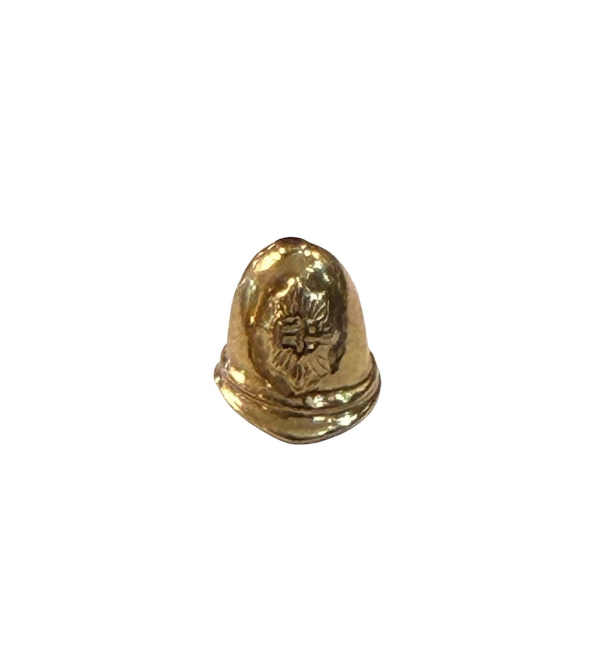 9ct vintage police helmet charm .0.8g very small