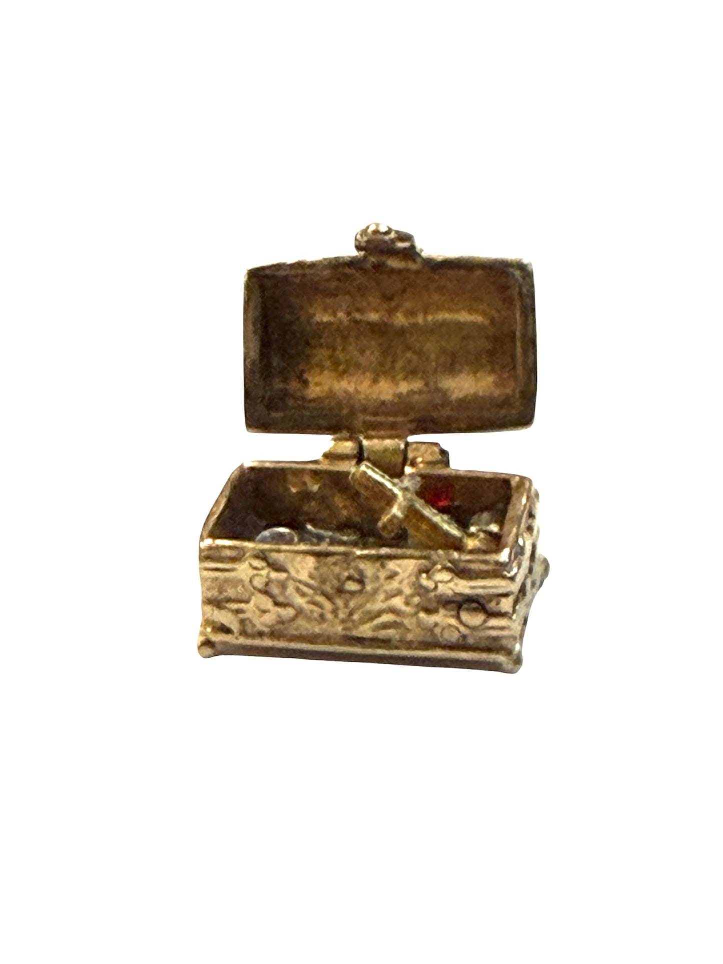 9ct vintage treasure chest charm opening charm circa 1986 3.9g