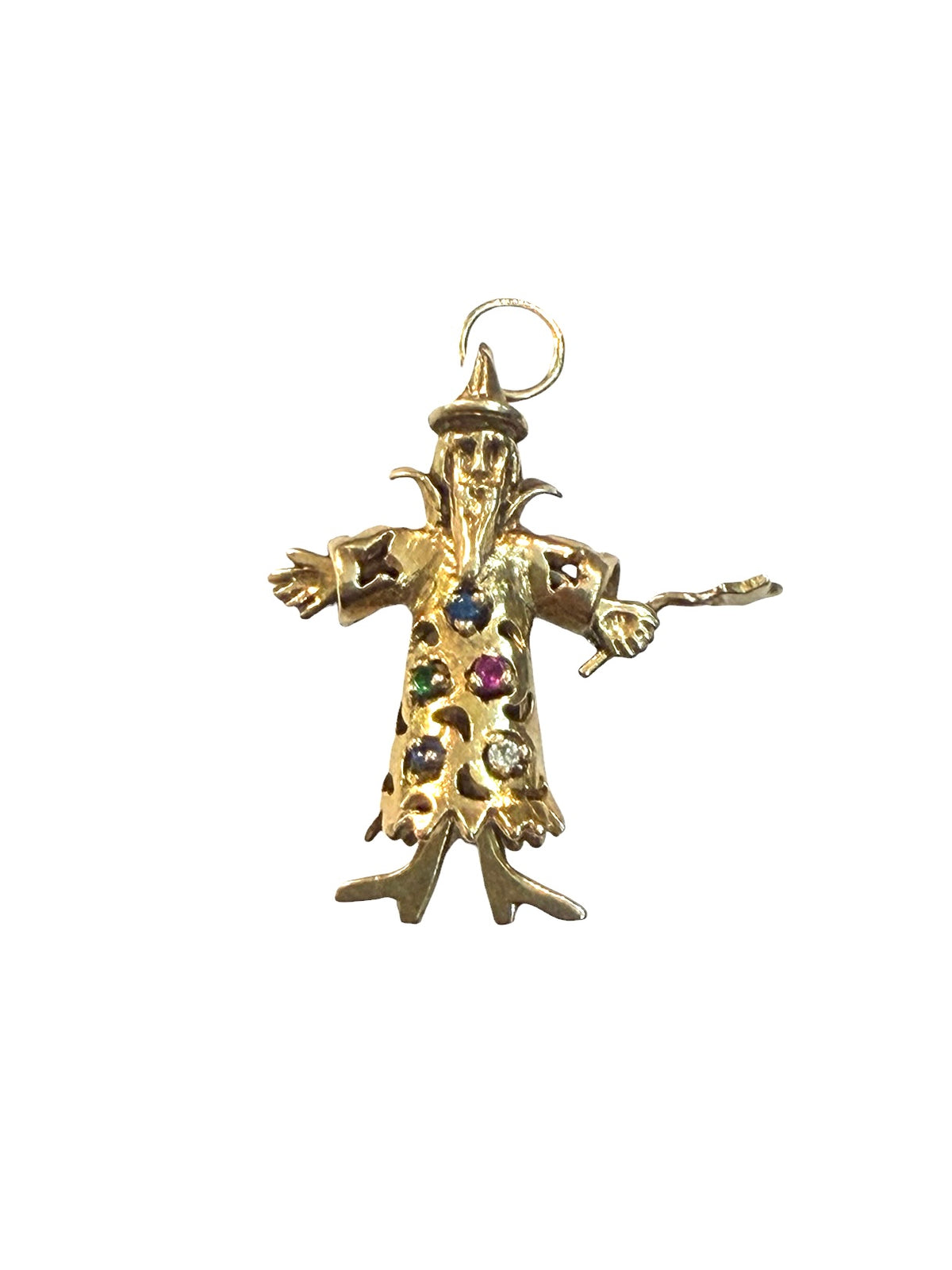 9ct vintage wizard charm / pendant articulated 4.0g by CJM
