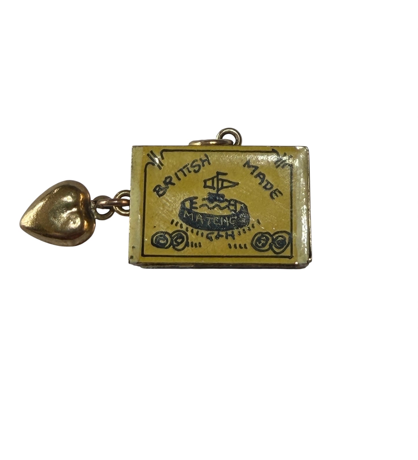 9ct vintage opening match box charm / pendant circa 1968 maker G&H unisex