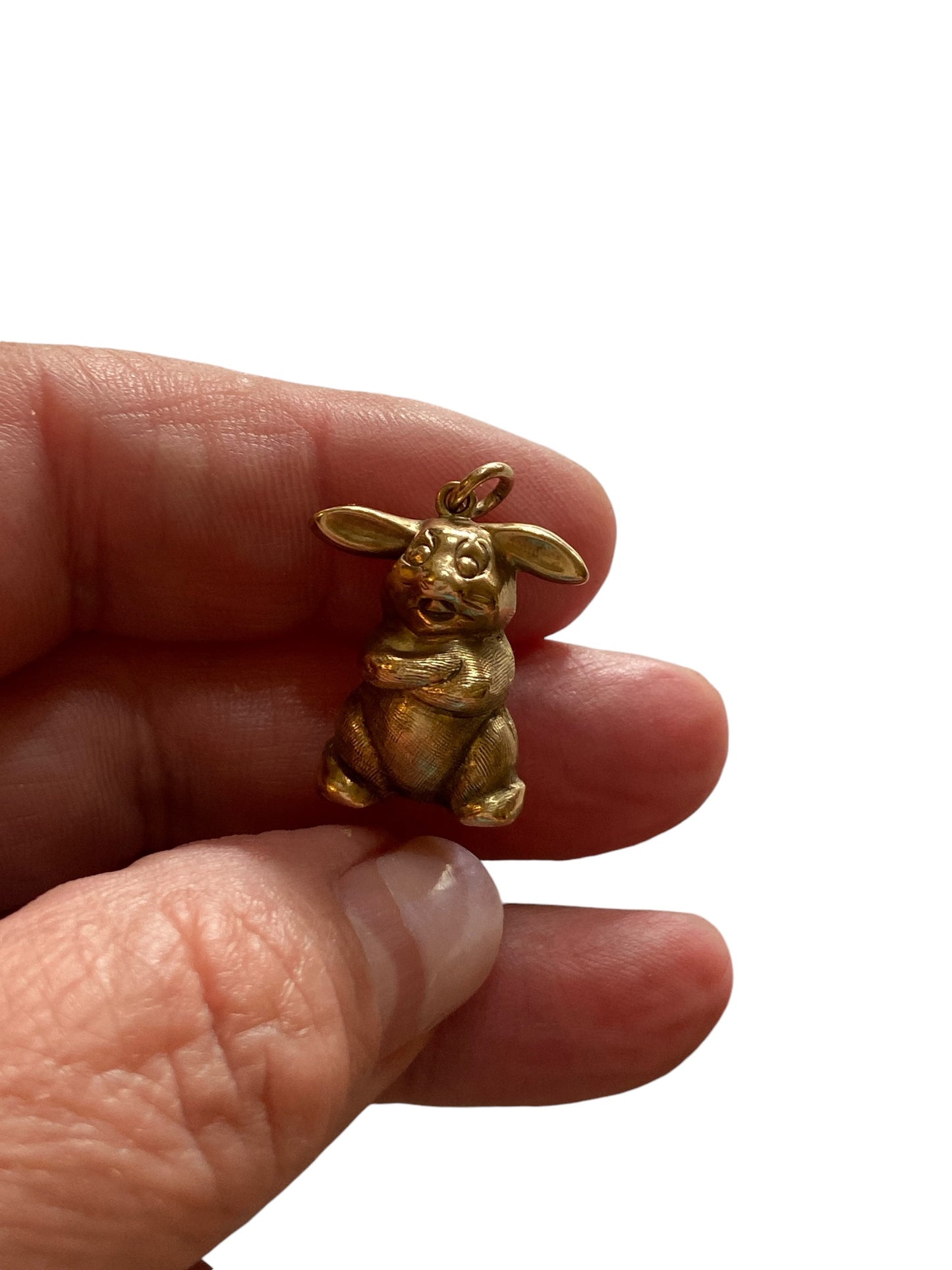 9ct vintage rabbit charm by Georg Jensen, rabbit with attitude