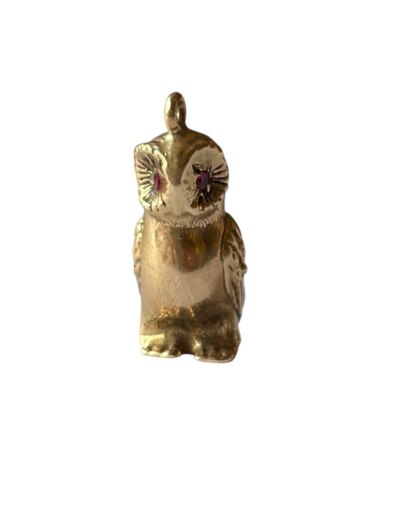 9ct vintage owl charm by Georg jensen circa 1961 4.66g
