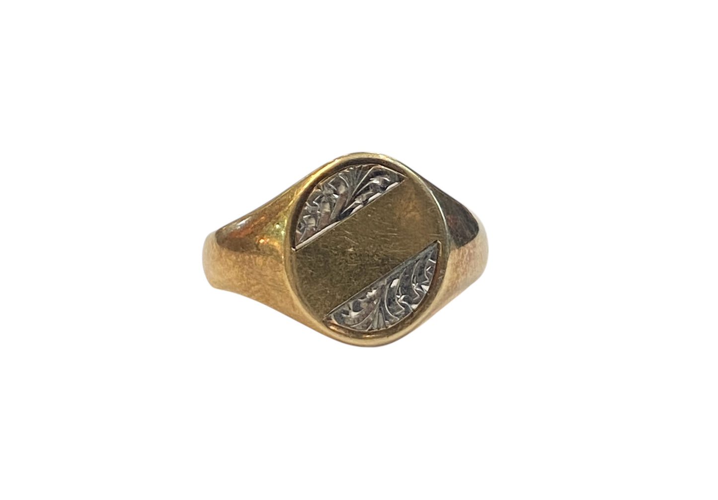 9CT VINTAGE / PREOWNED SIGNET RING SIZE T 1/2 6.3