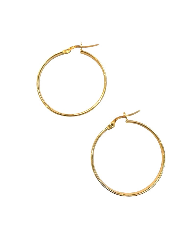 9ct vintage / preowned hoop earrings 3.05g