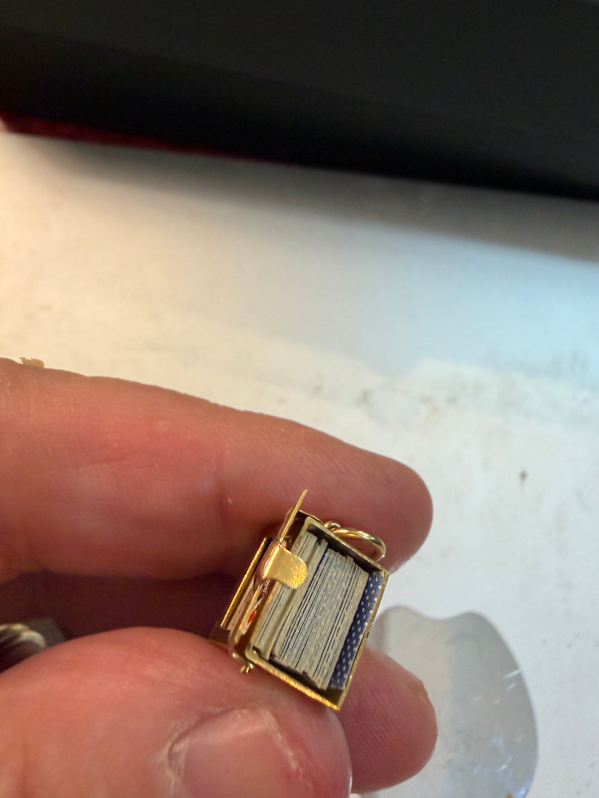 9ct vintage deck of cards charm by Georg jensen circa 1974 2.43g