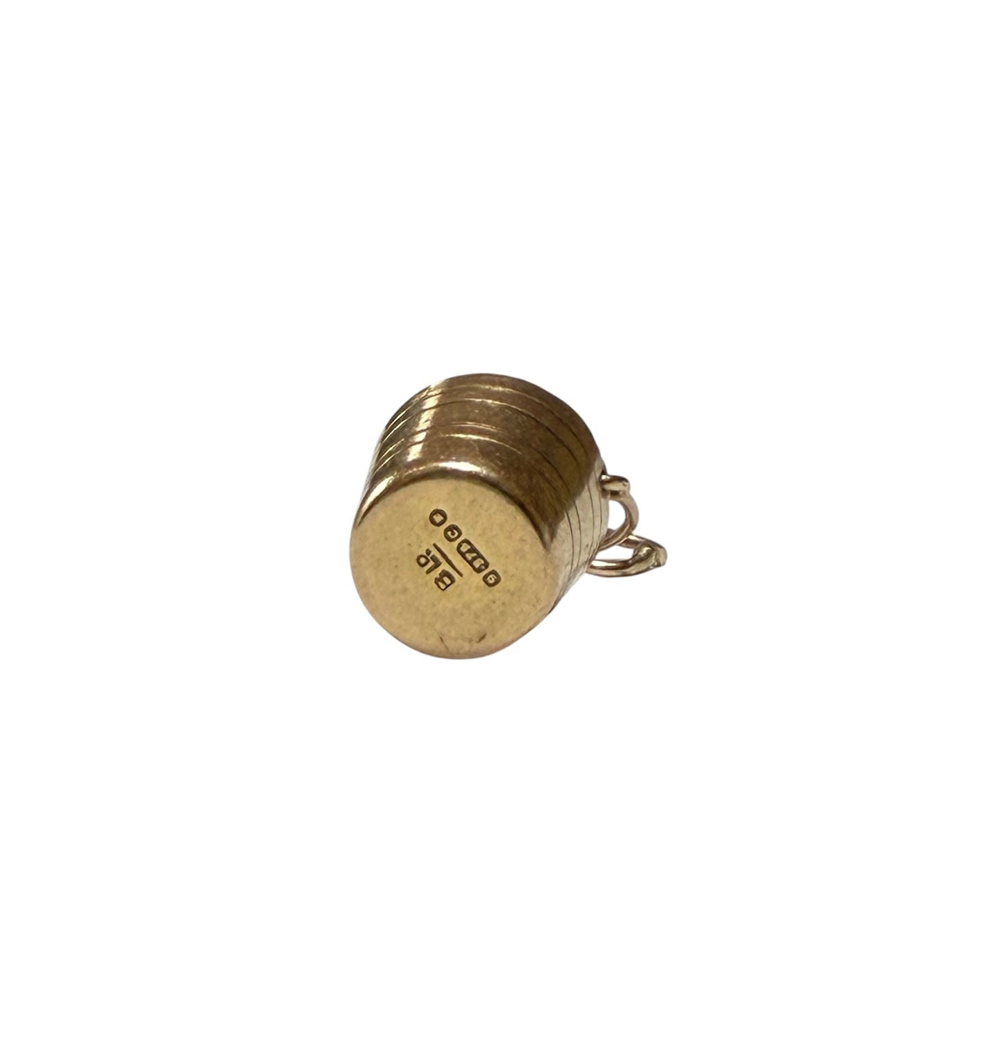 9ct vintage bucket charm, circa 1958 London