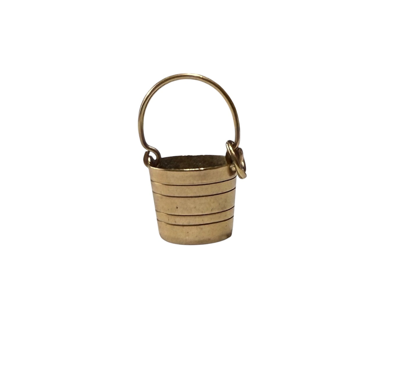9ct vintage bucket charm, circa 1958 London