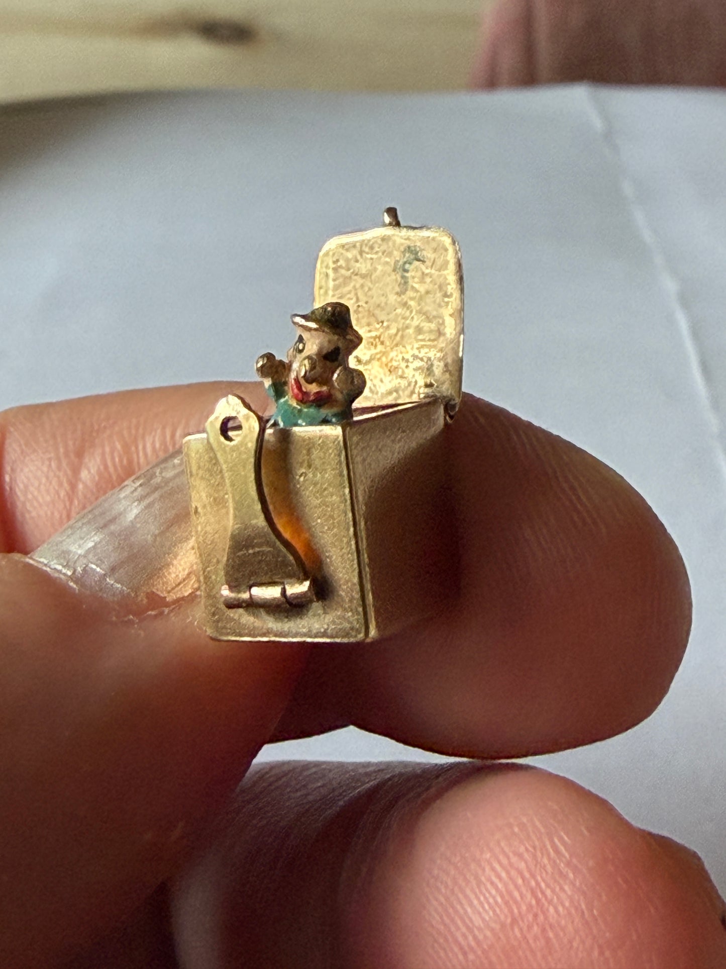 9ct vintage 'jack in the box' charm by Georg Jensen circa 1960 3.40g