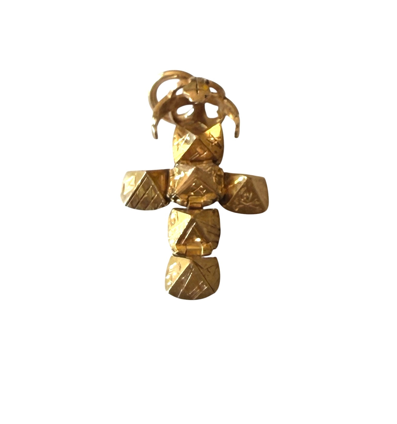9ct solid gold vintage masonic ball  charm / pendant 3.89g