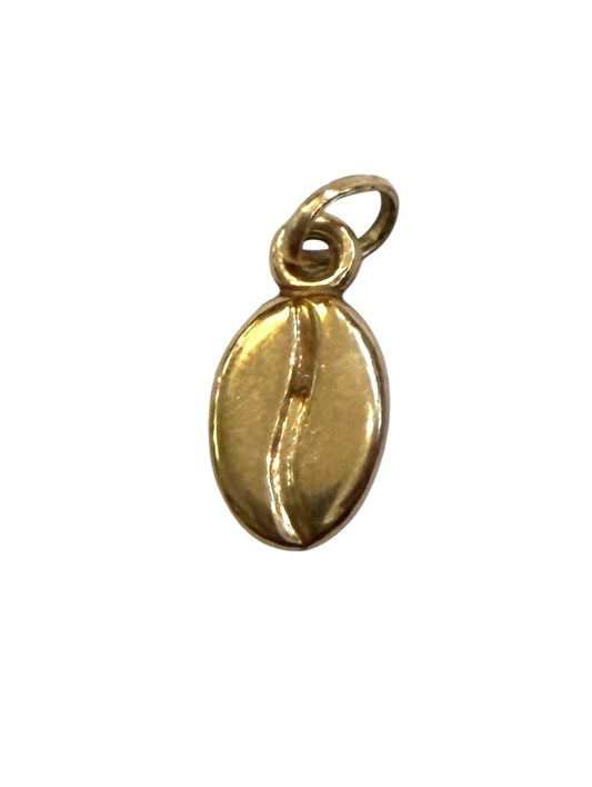 9ct pre owned coffee bean charm - pendant. hollow
