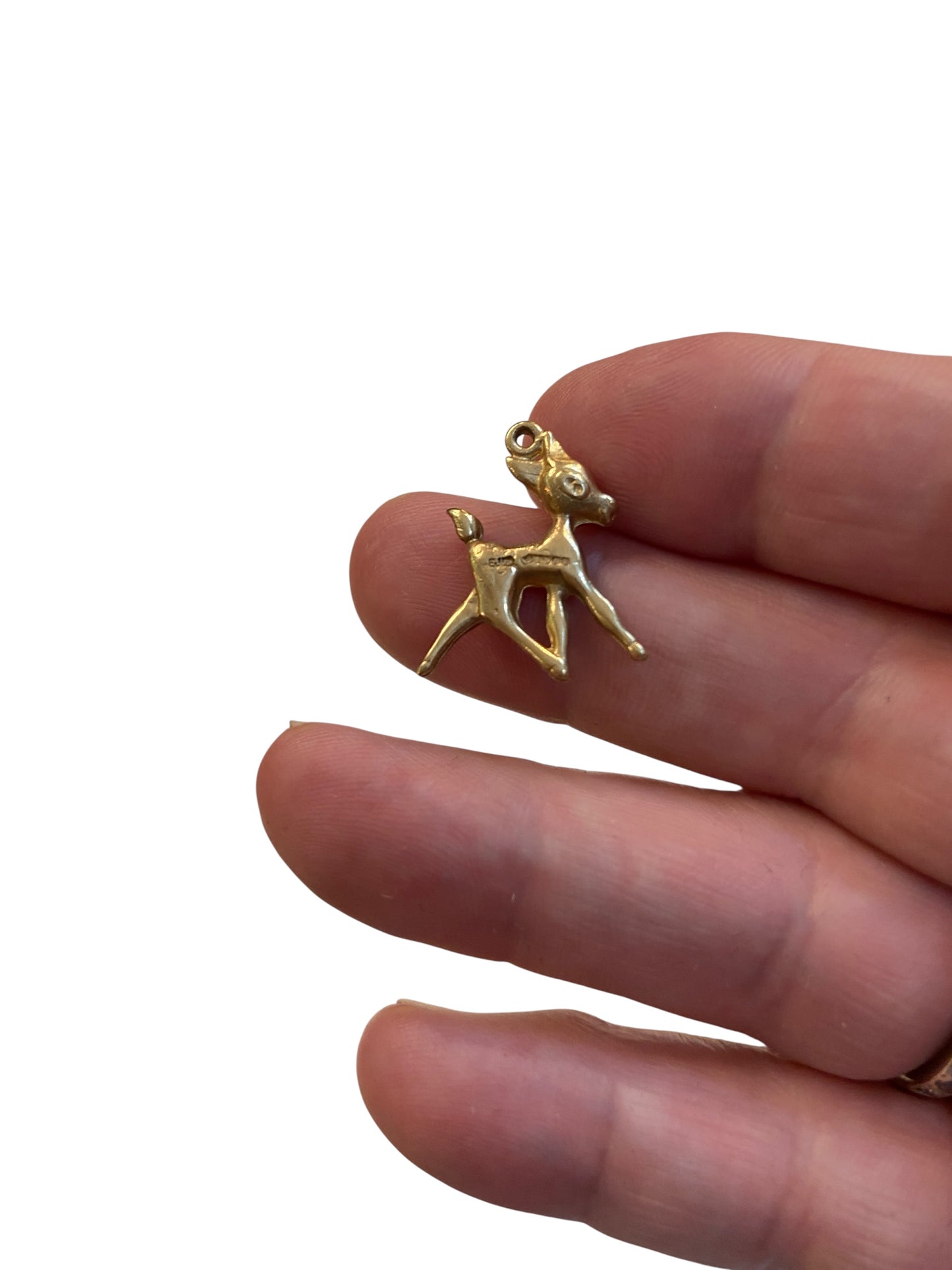 9ct vintage Bambi charm, deer charm, circa 1974