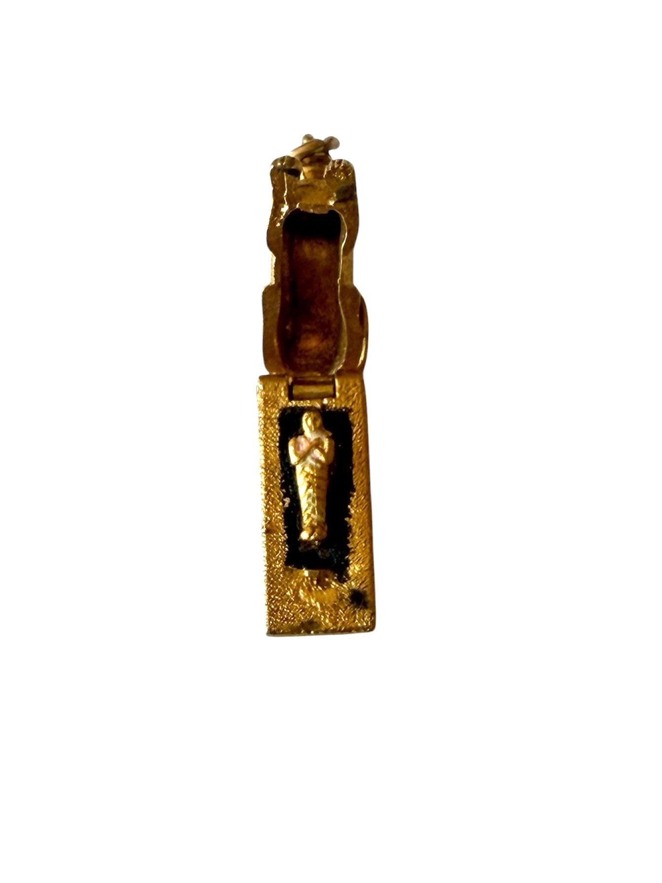 9ct vintage sphinx charm opening with mummy inside. circa 1952 3.22g by PPLD