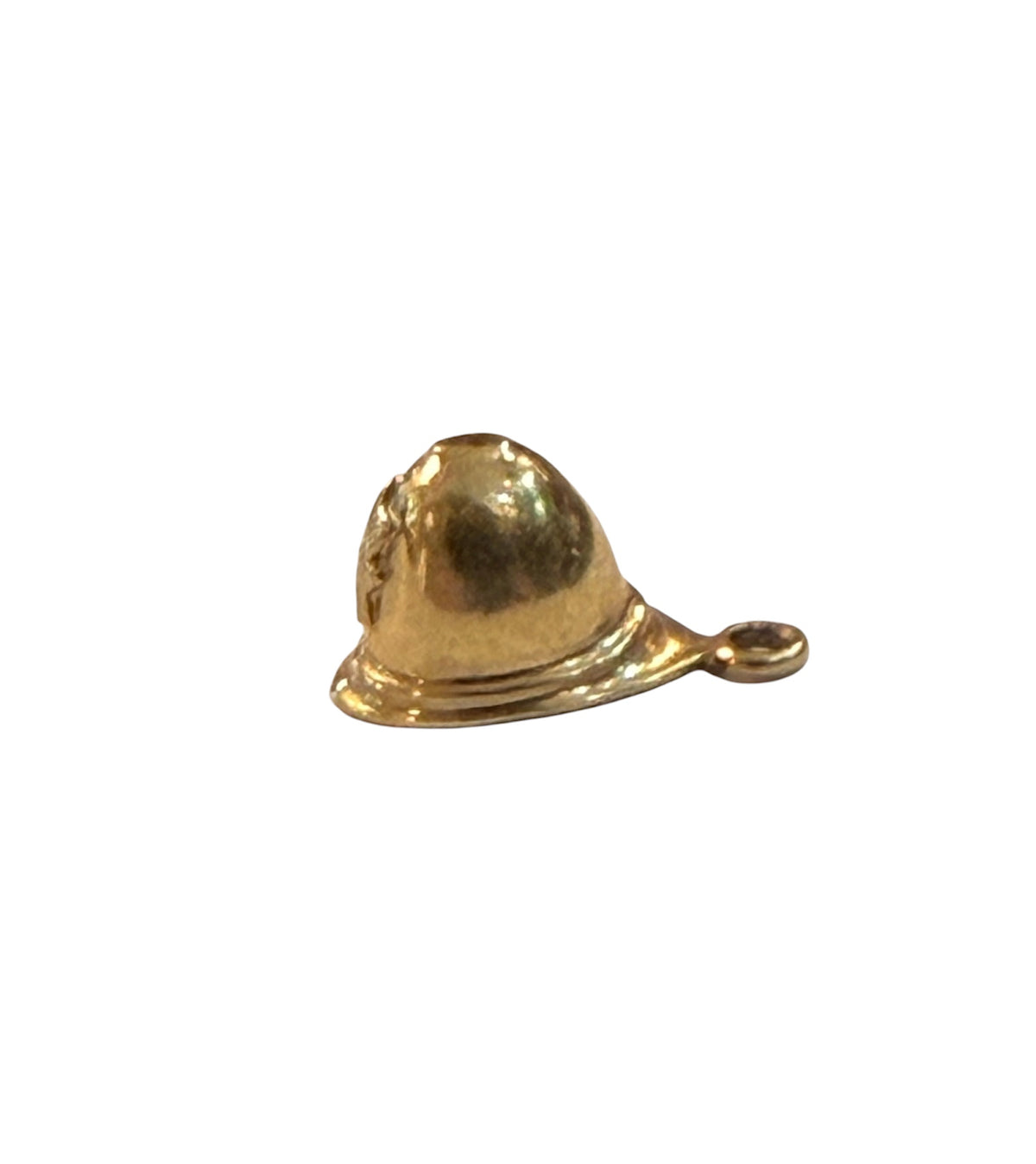 9ct vintage police helmet charm .0.8g very small