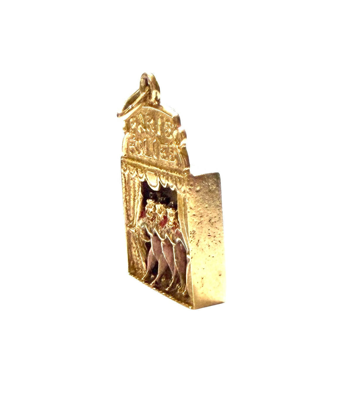 9ct vintage cancan girls charm, articulated circa London 1974 4.17g