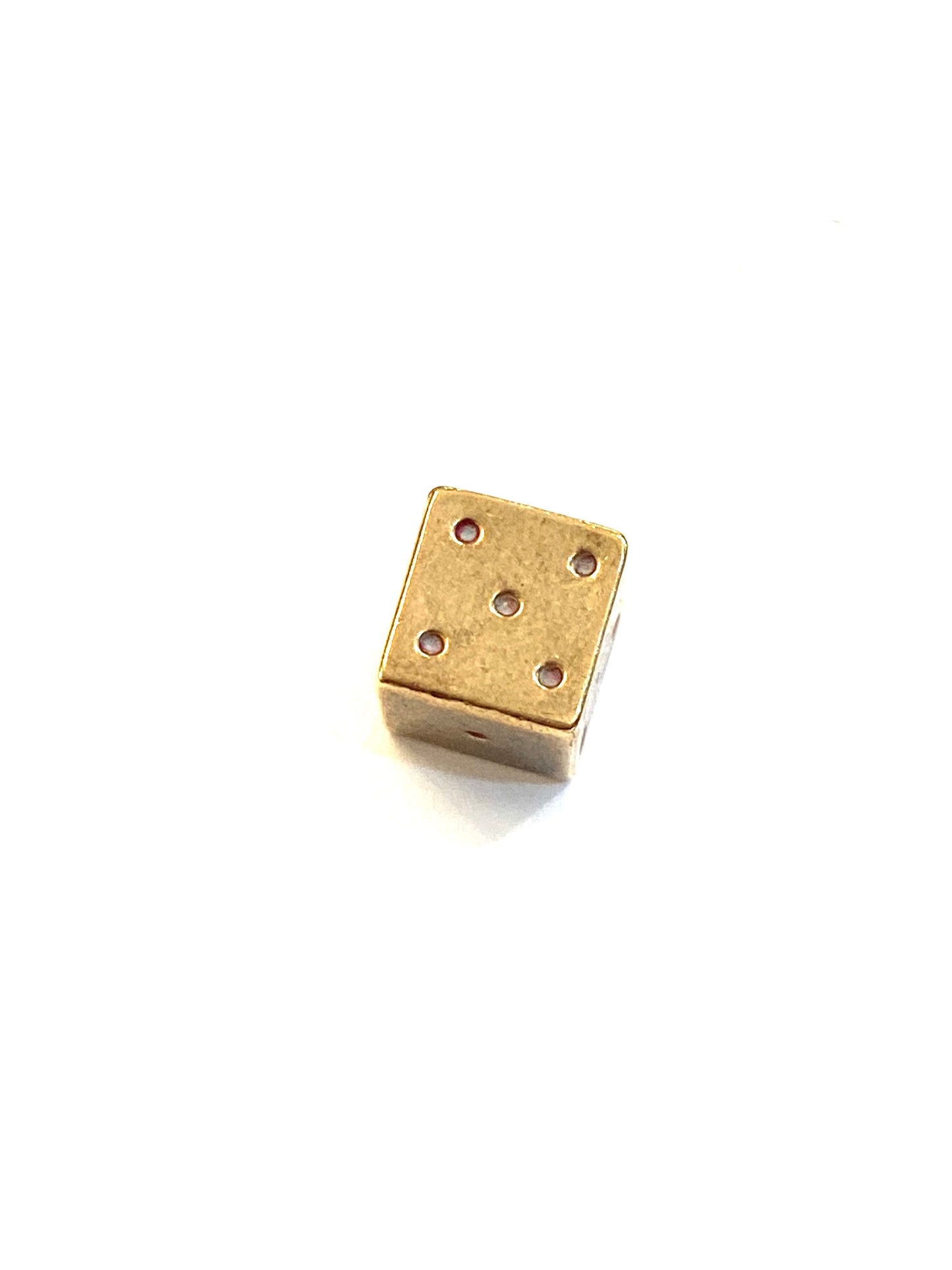 9ct vintage dice charm circa 1967, by fm 1.3g