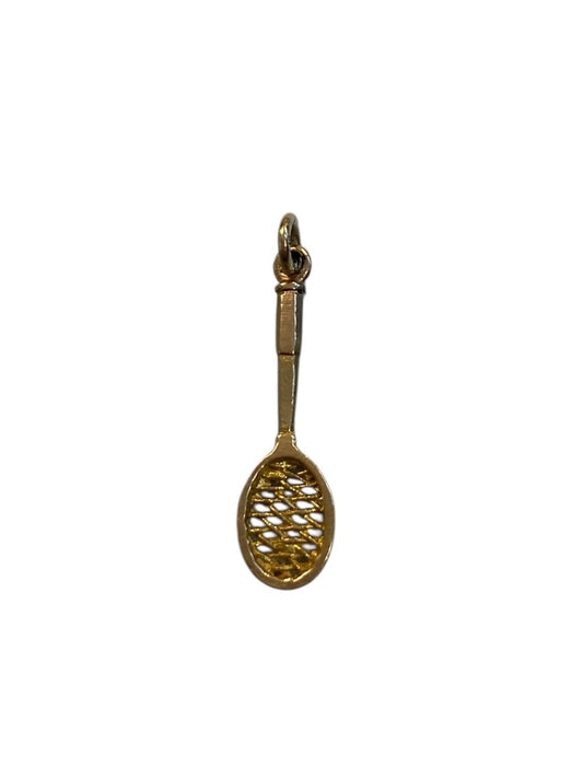 9ct vintage tennis racket charm, circa 1958