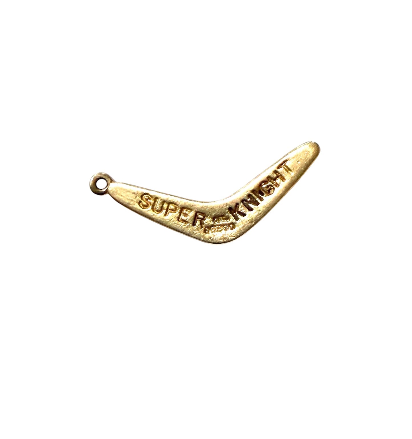 9ct vintage boomerang charm / pendant circa 1967. 1.2g