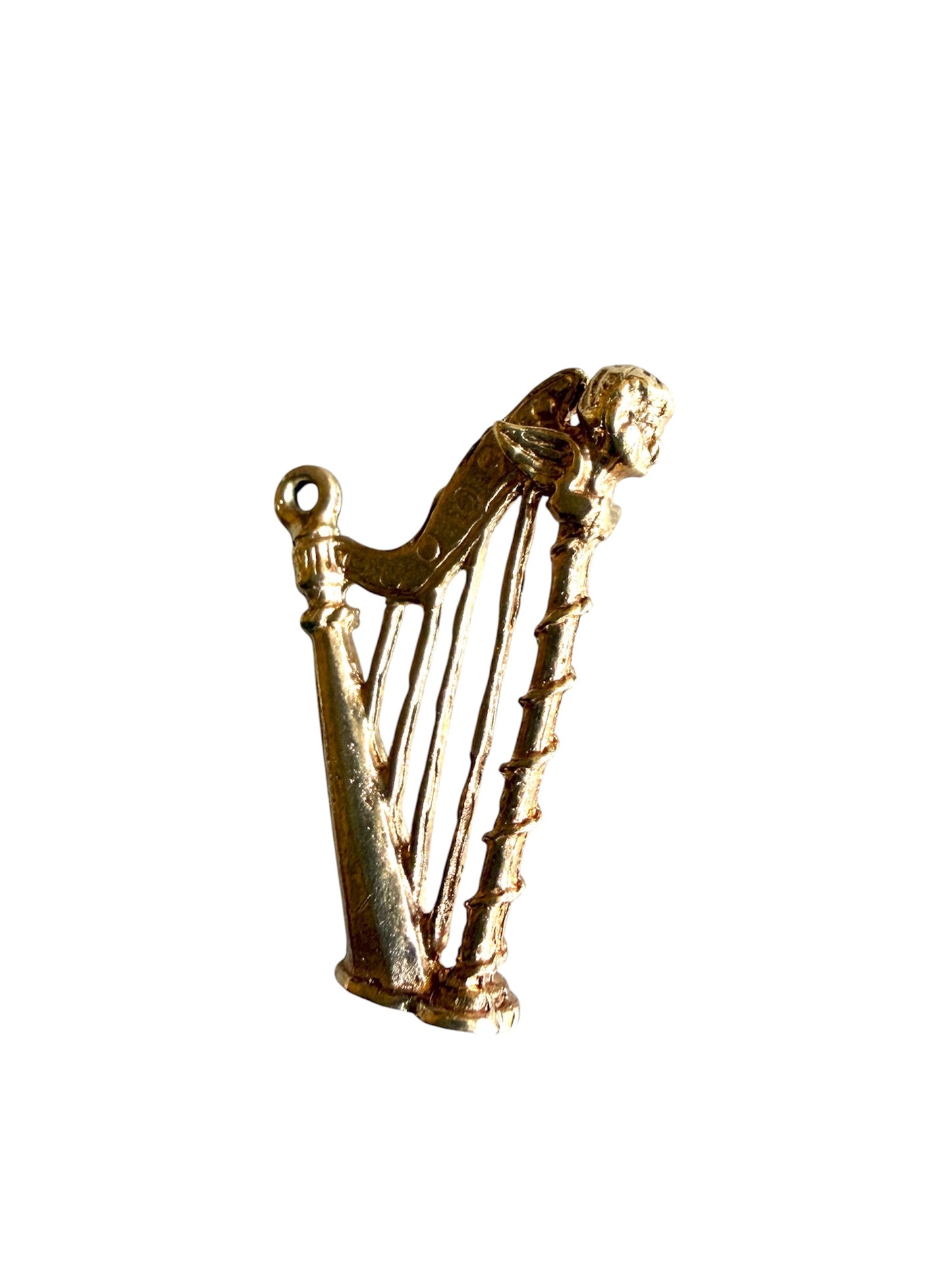 9ct vintage harp charm / pendant circa 1973 2.03g