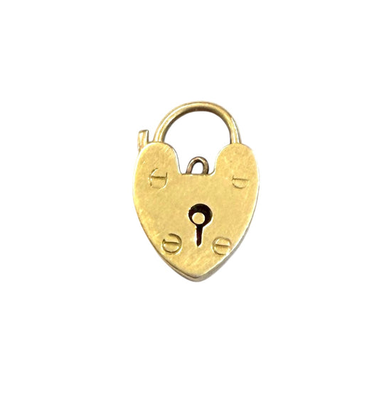 9ct vintage padlock charm (9) small / pendant circa 1979