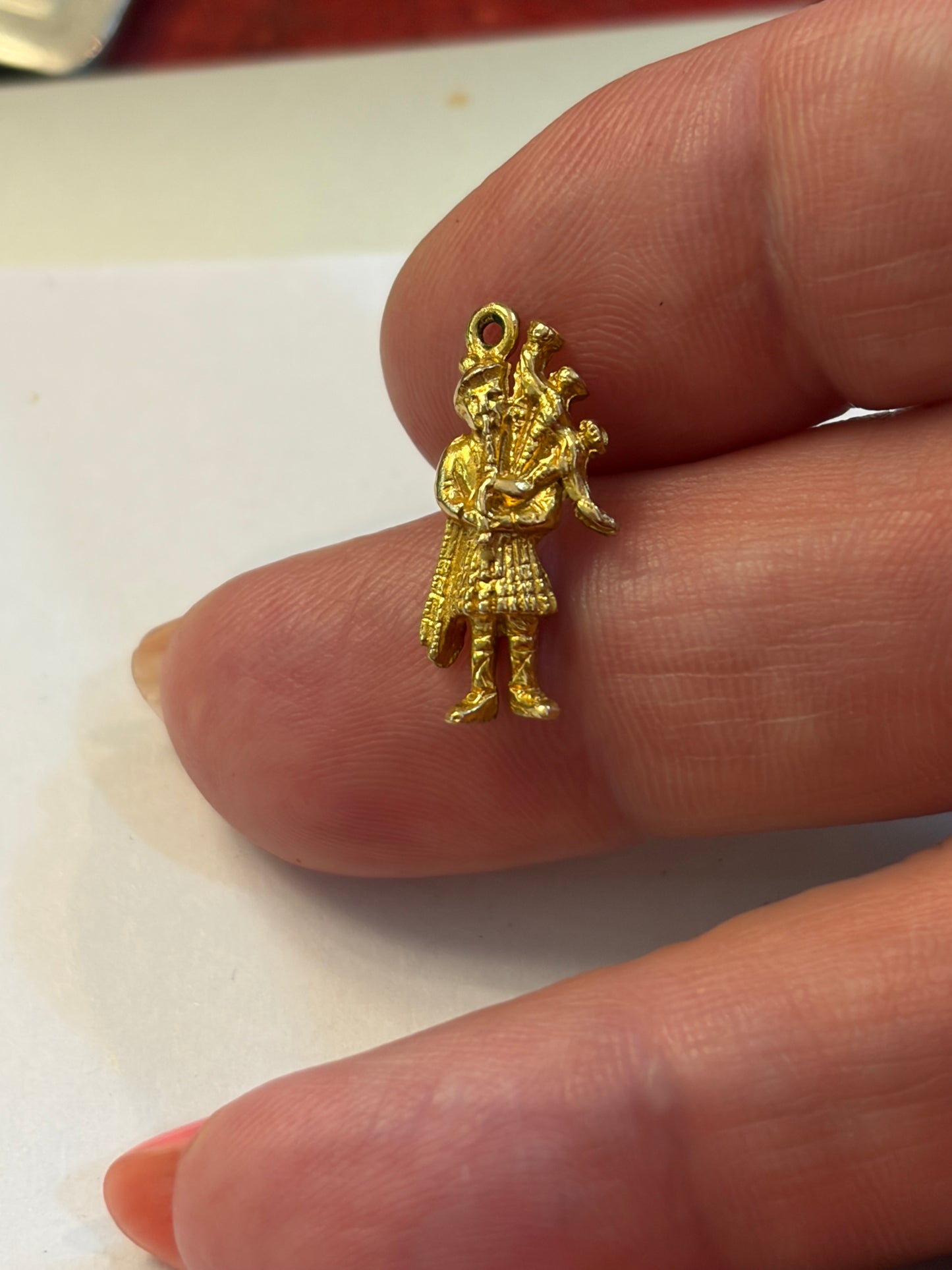 9ct vintage bagpiper charm by WHC circa 1964