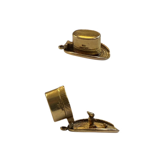 9ct vintage rabbit in hat charm circa 1966 4.6g