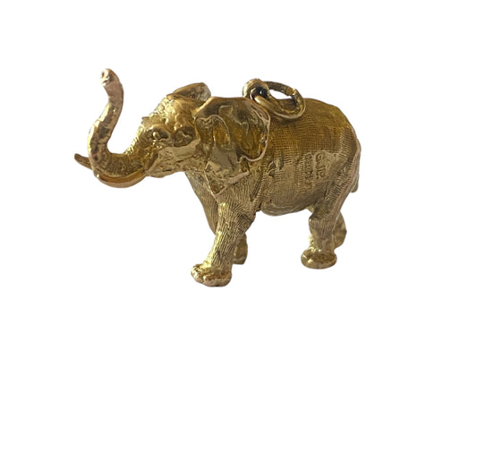 9ct vintage elephant charm. large and heavy. by Georg Jensen. circa 1963 11.2g