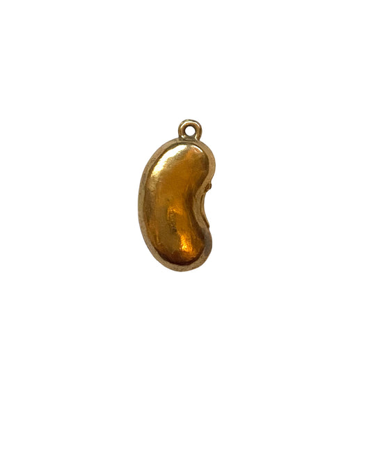 9ct vintage lucky kidney bean charm / pendant circa 1963