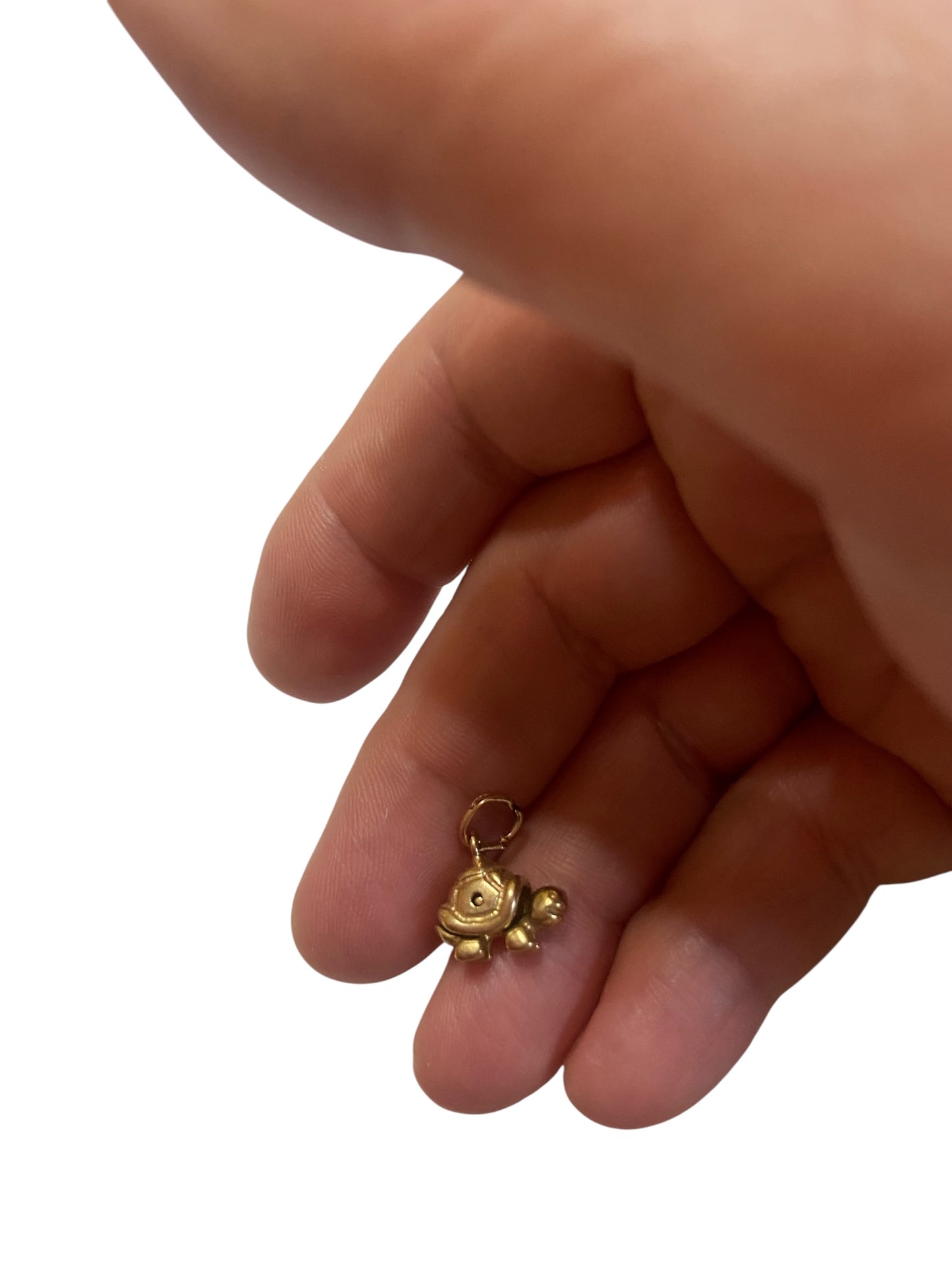 9ct vintage tortoise charm, articulated.