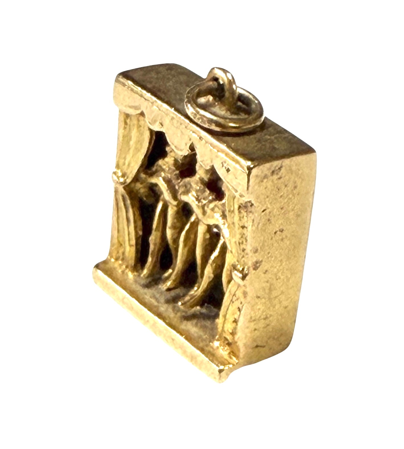 9ct vintage can can girl charm. circa 1956 Articulated.