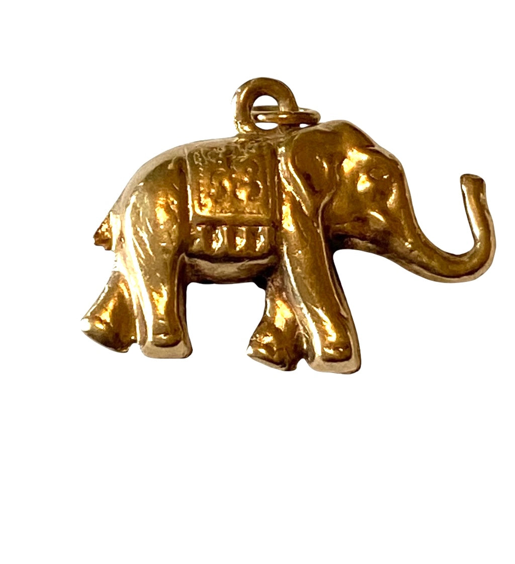 9ct vintage elephant charm circa 1967 hollow