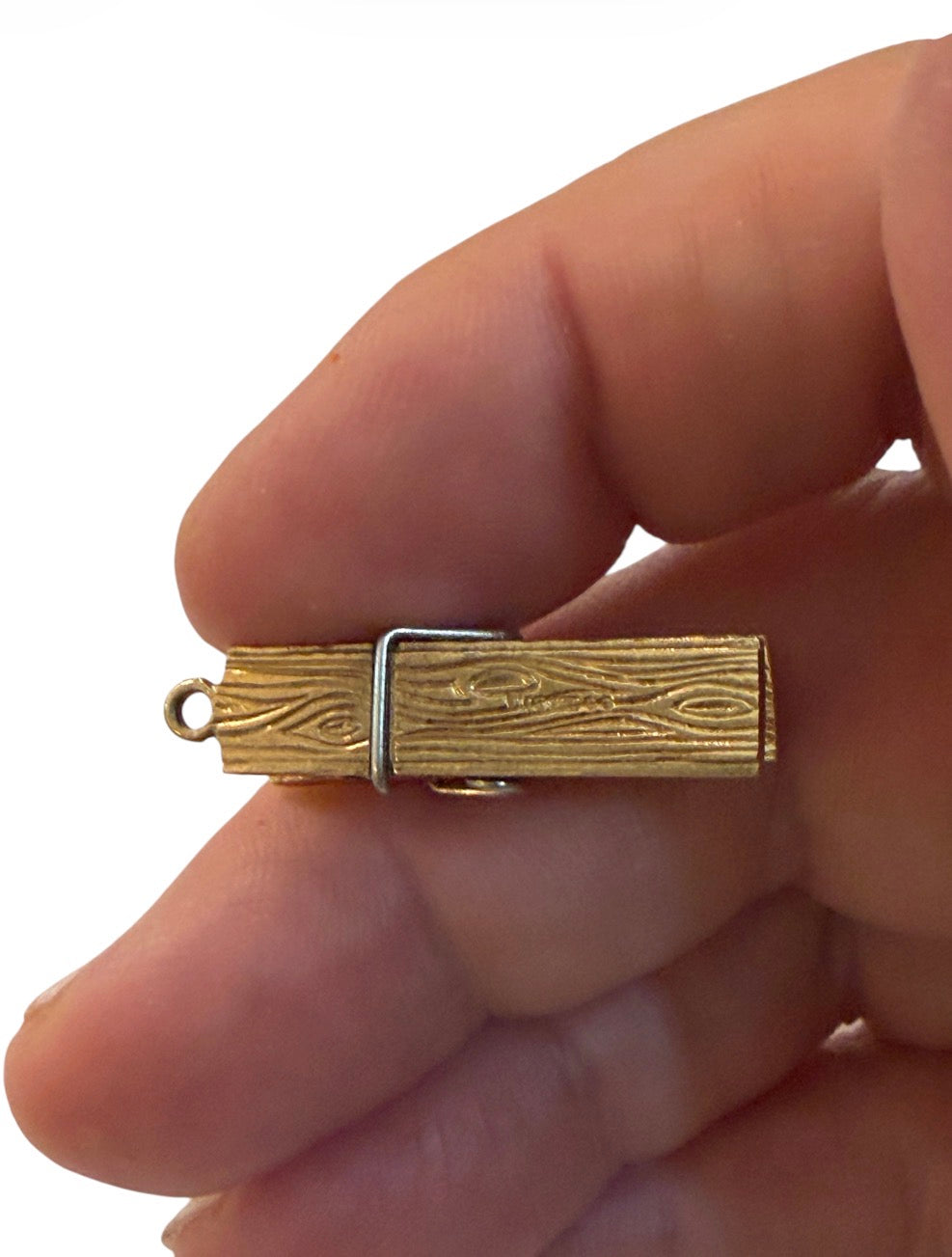 9ct pre owned gold peg charm articulated circa 1986 maker FM 6.25g