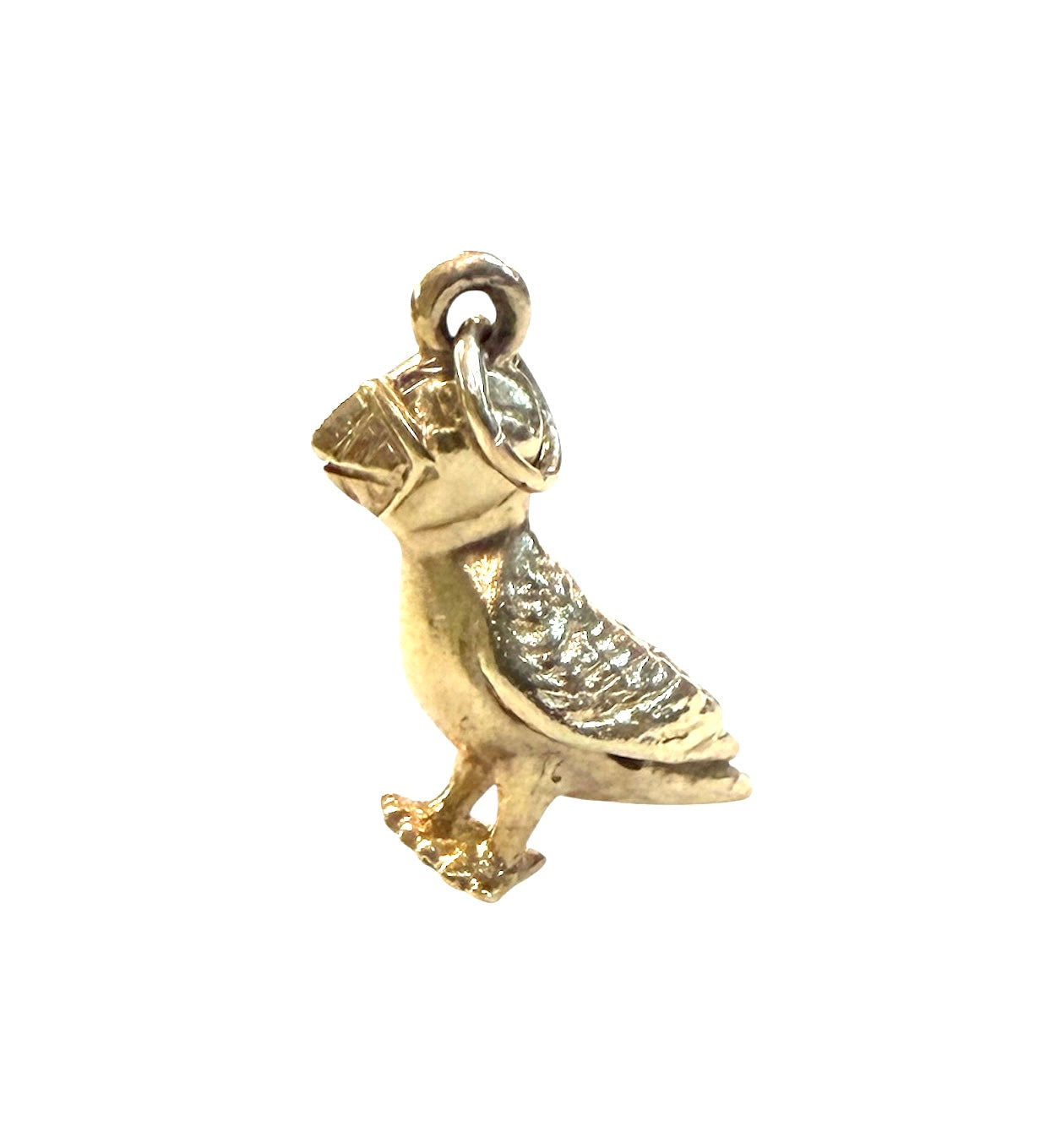 9ct vintage puffin charm, circa 1991 birmingham. 3.7g