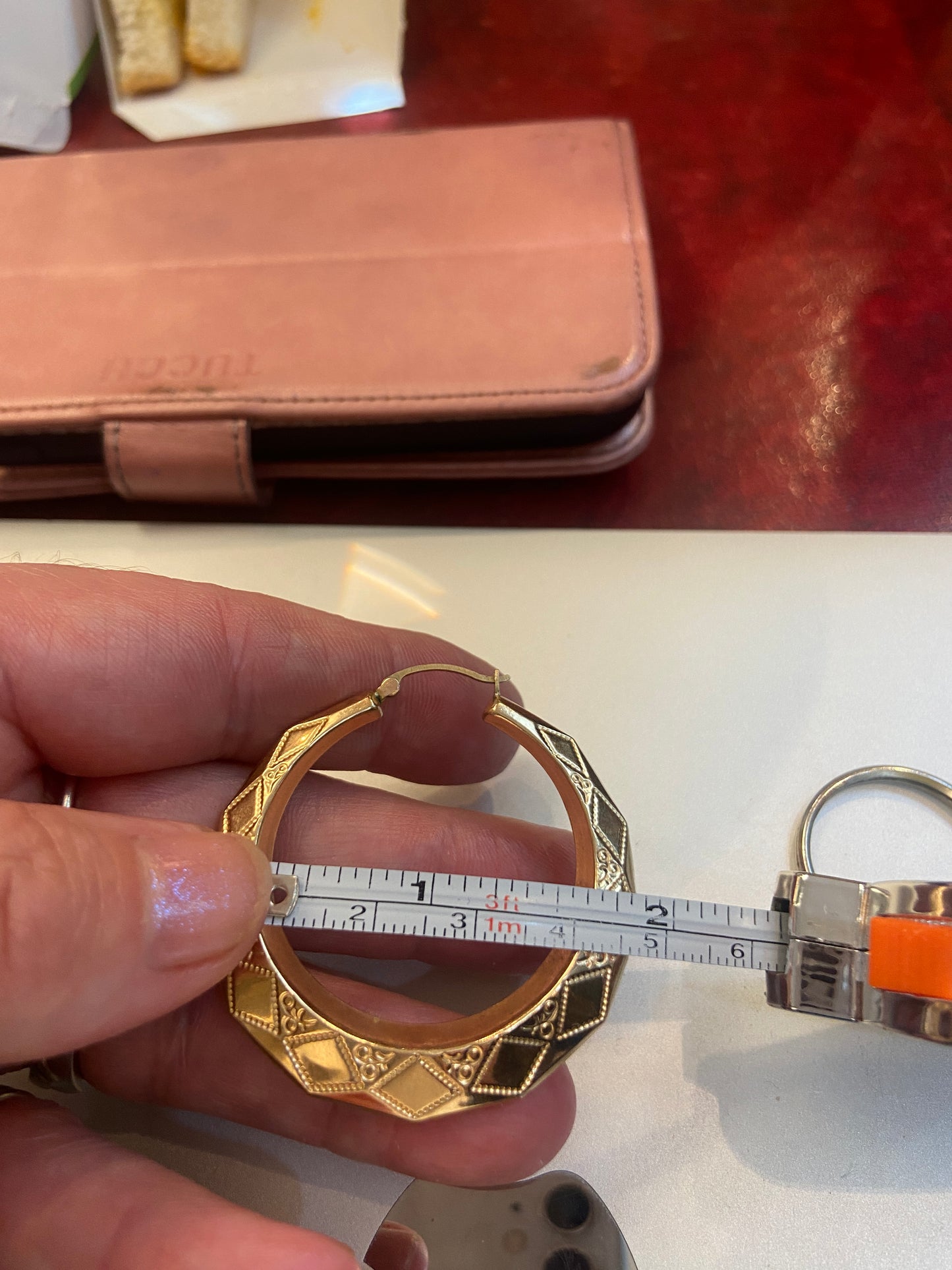 9ct vintage / pre owned hoop earrings. hollow 5.6g