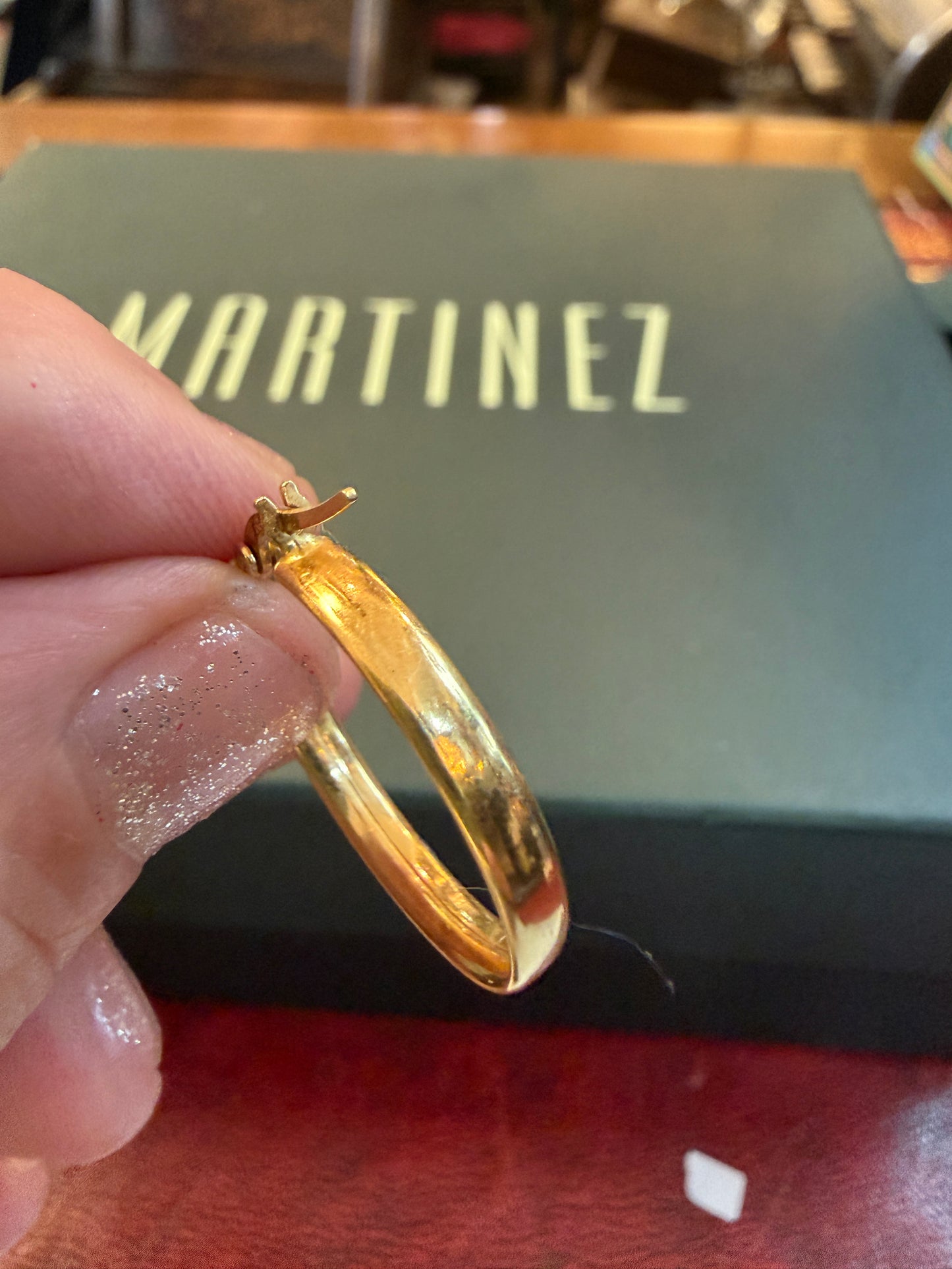 9ct vintage / preowned hoop earrings 3.05g