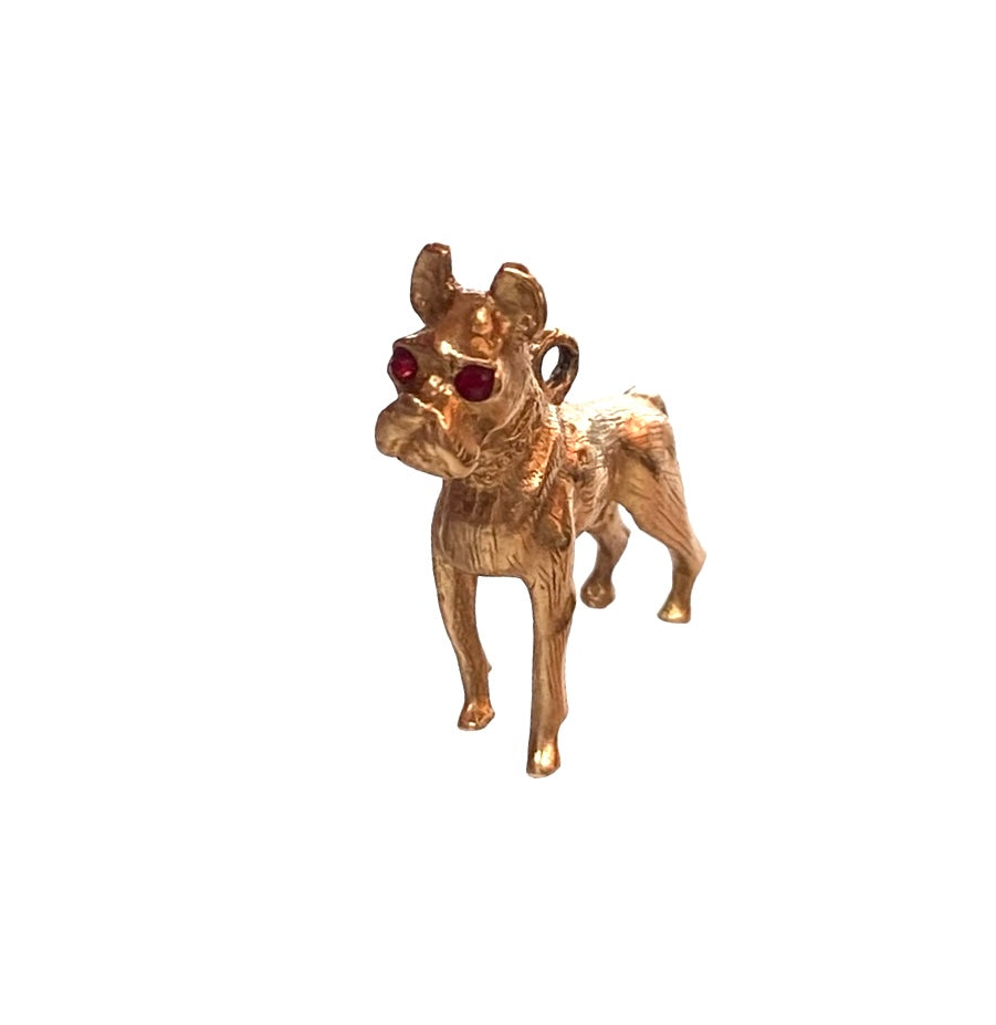 9ct vintage boxer dog charm circa 1966 by G&H 7.7g