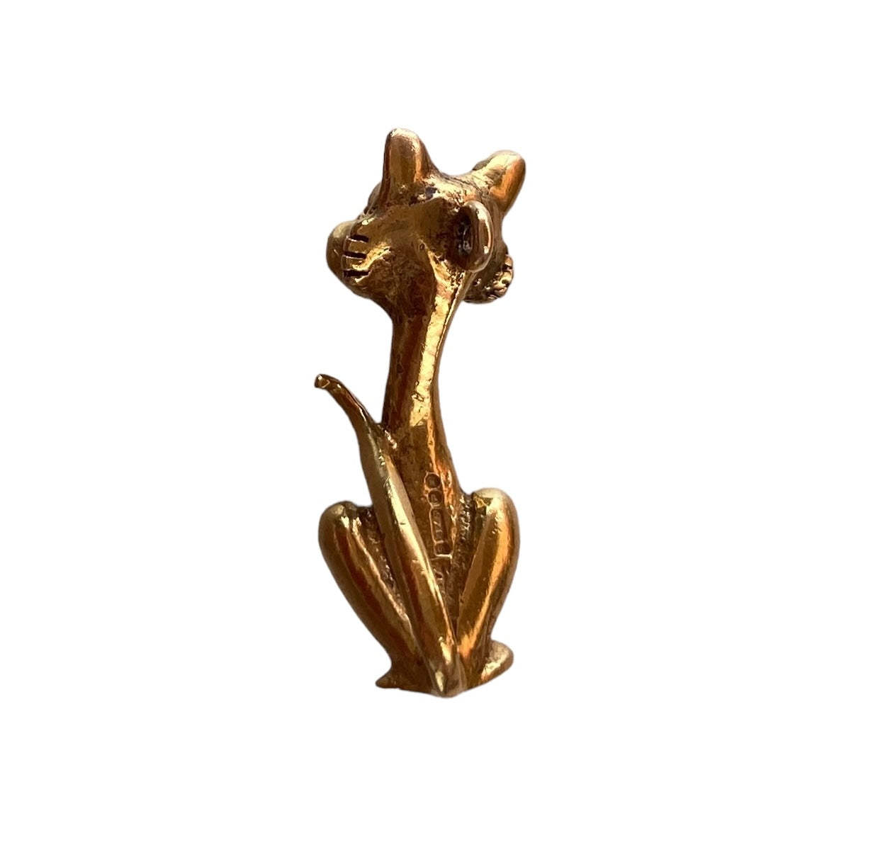 9ct vintage cat charm circa 1970 6.1g