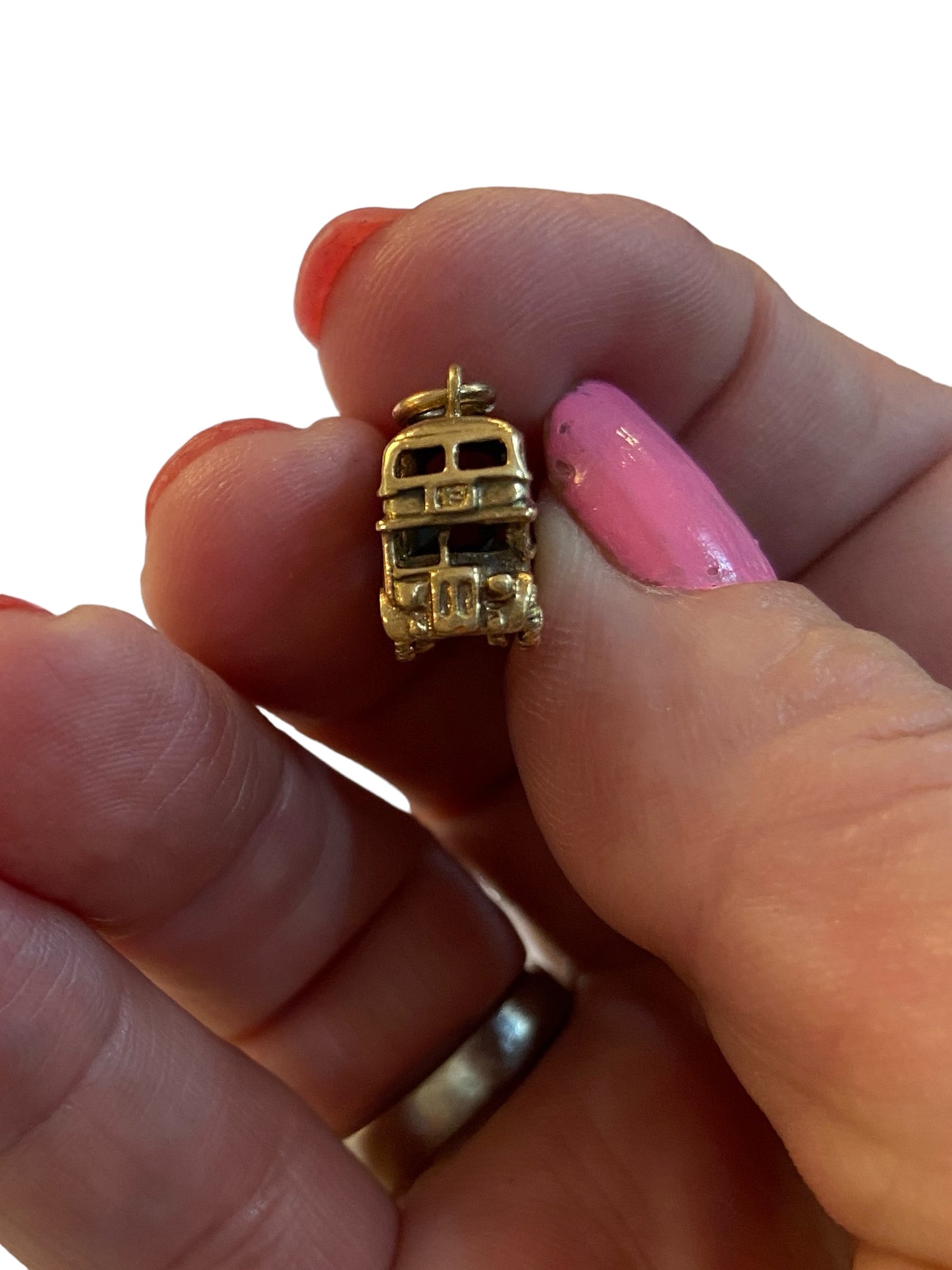 9ct vintage London bus charm circa 1987 3.9g yellow gold