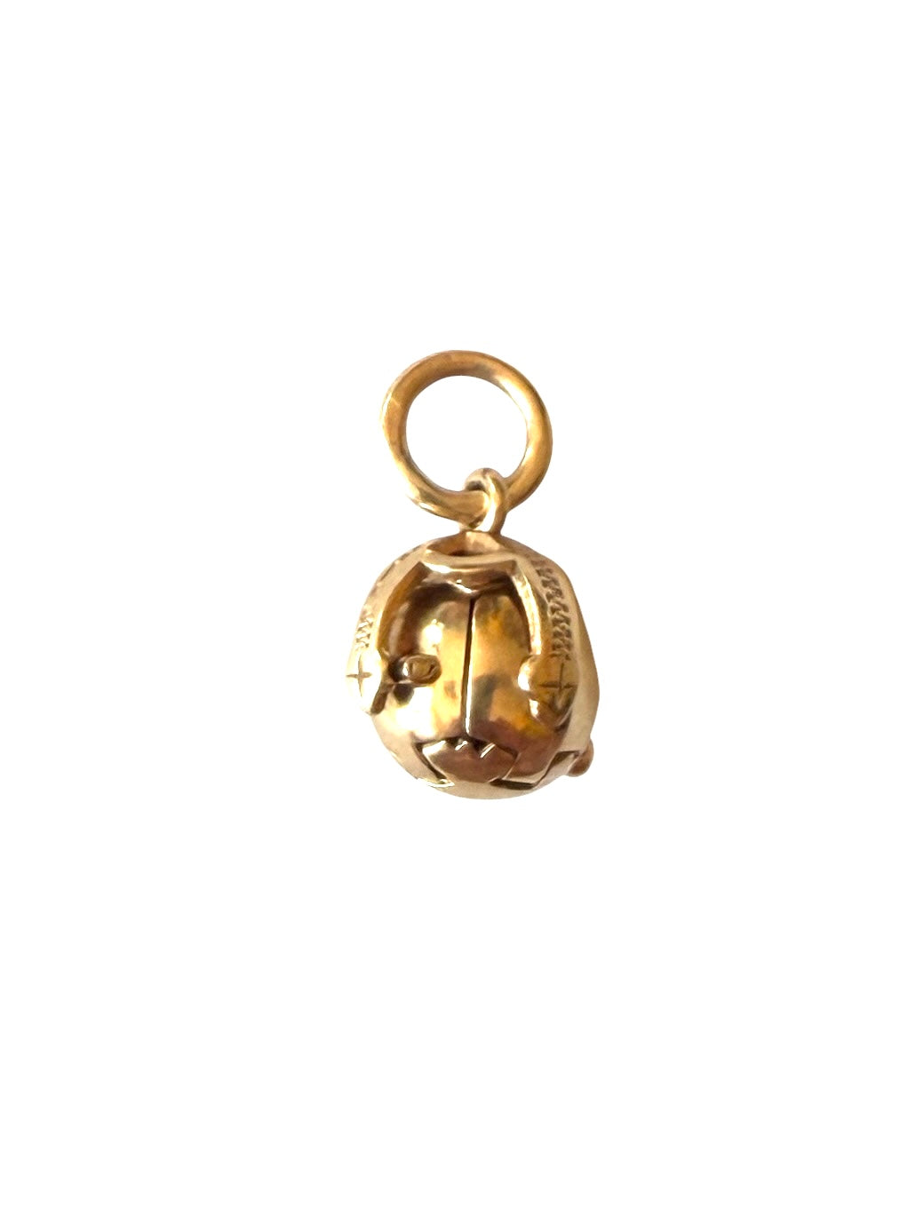 9ct solid gold vintage masonic ball  charm / pendant 3.89g