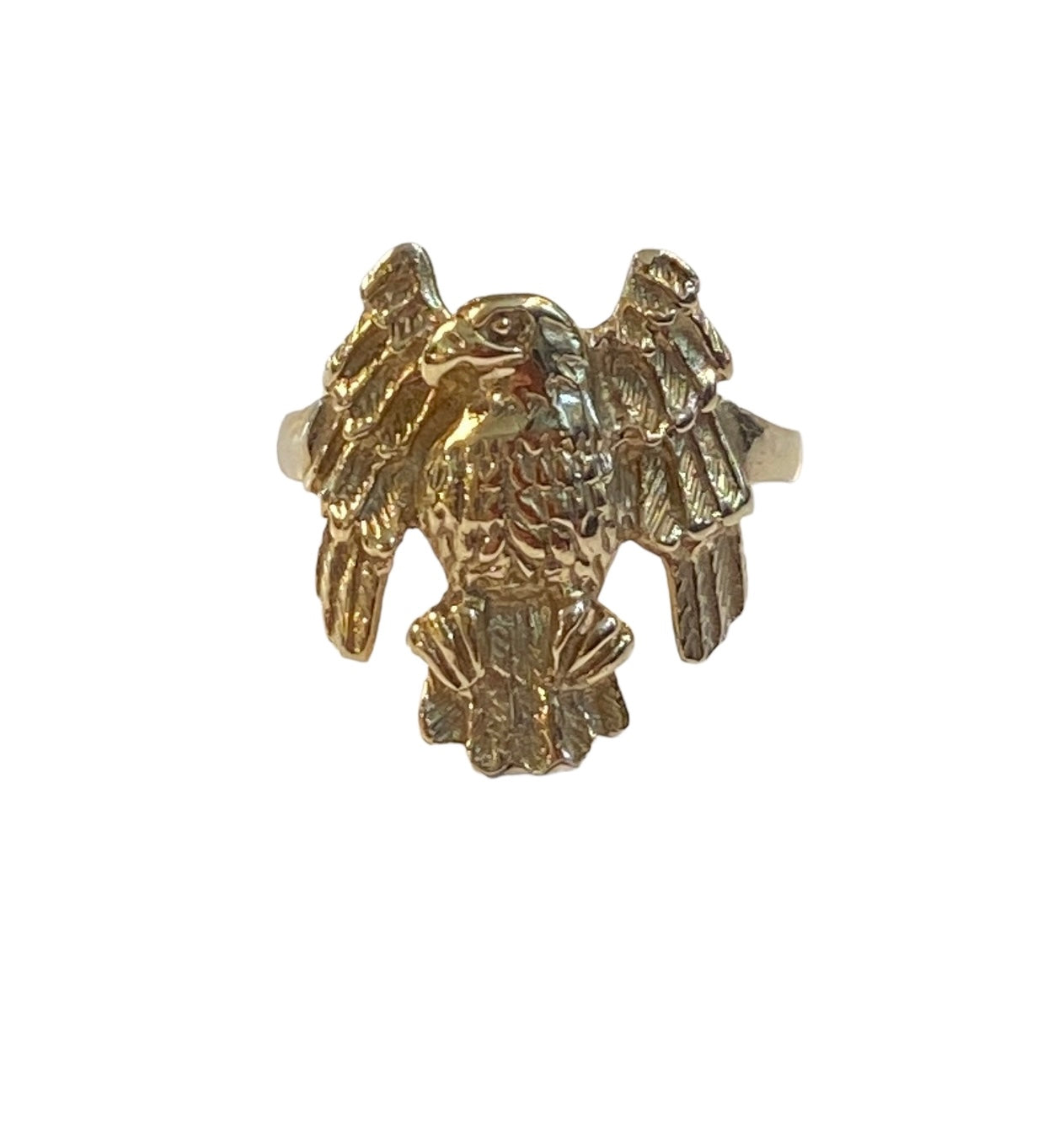 9ct pre owned / vintage large eagle ring size Z