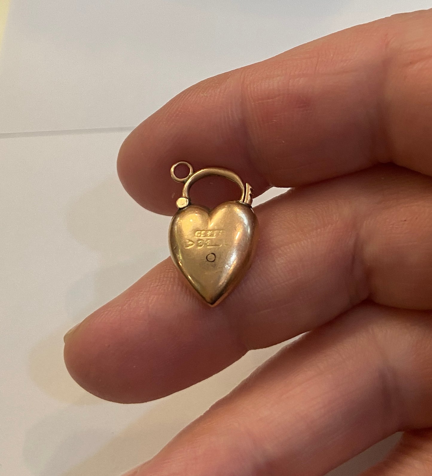 9ct antique rose gold padlock charm, circa 1920s