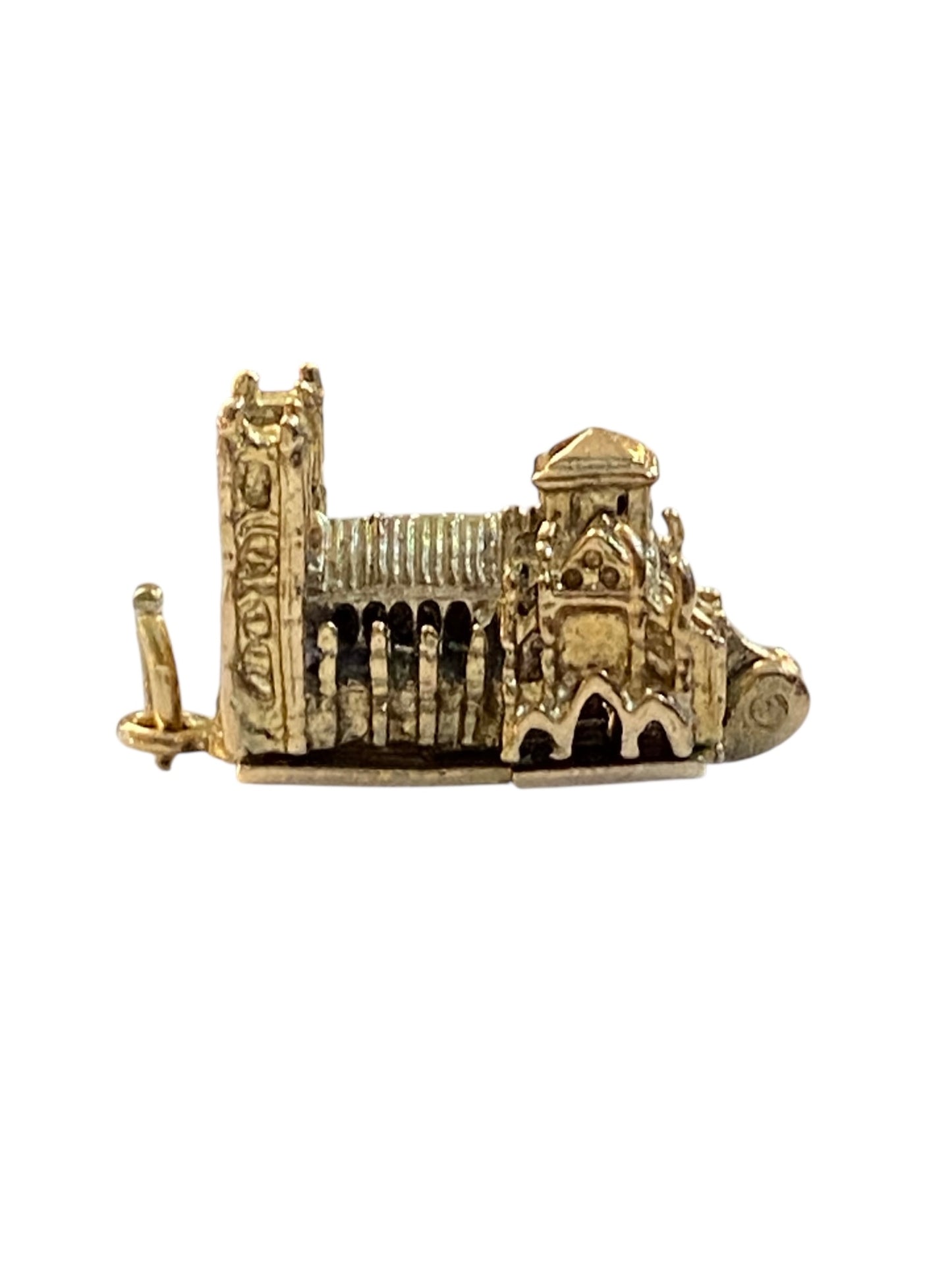 9ct vintage westminster abbey charm , opening. circa 1965