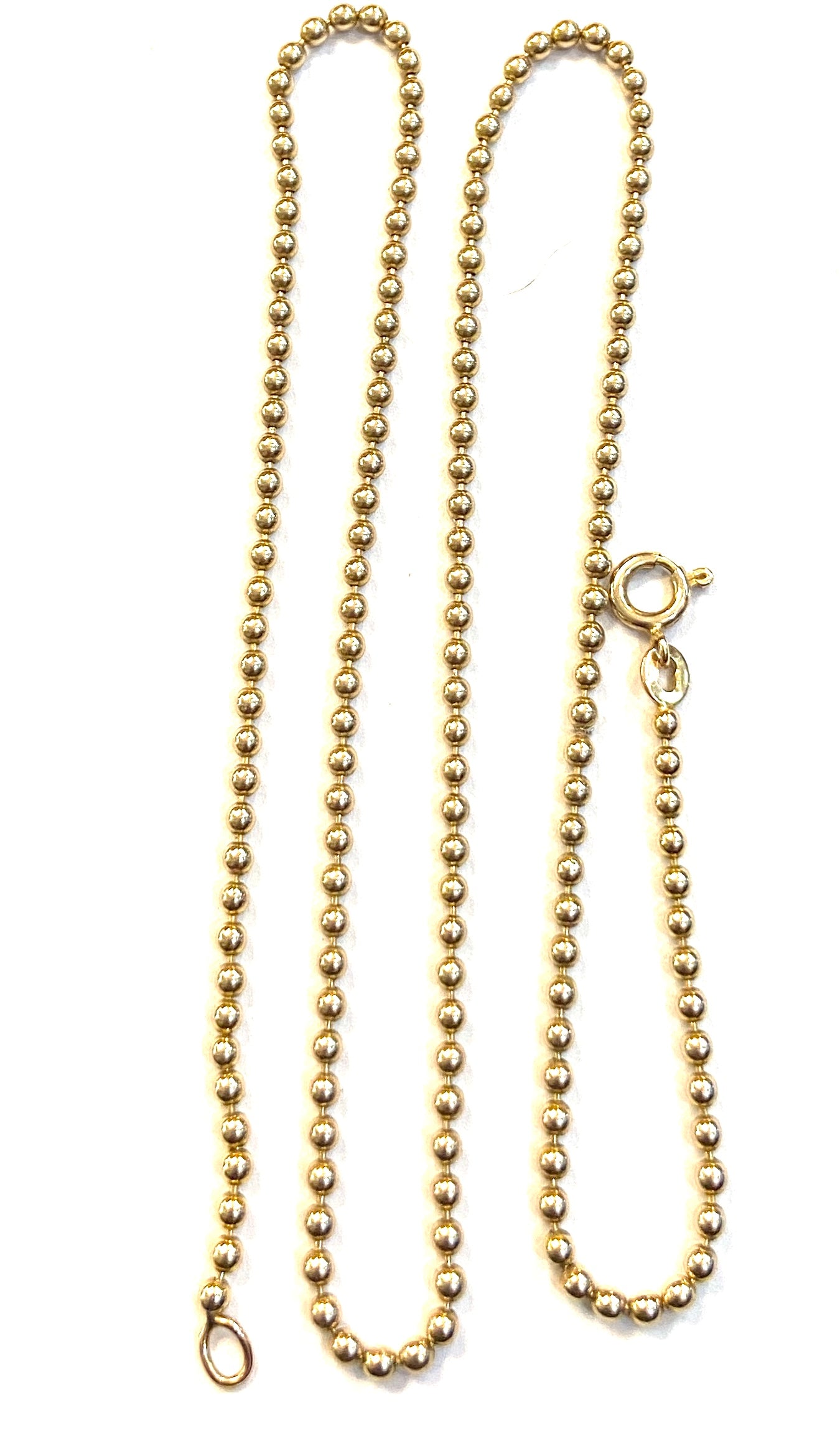 10ct vintage / pre owned bobble necklace- chain 18 1/2 inches 7.9g