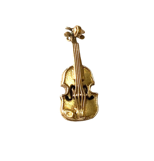 9ct vintage violin charm circa 1955