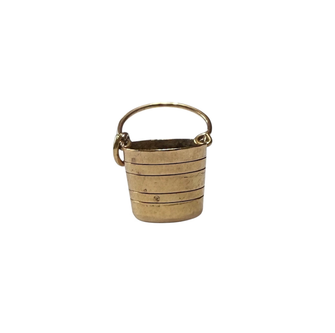 9ct vintage bucket charm, circa 1958 London