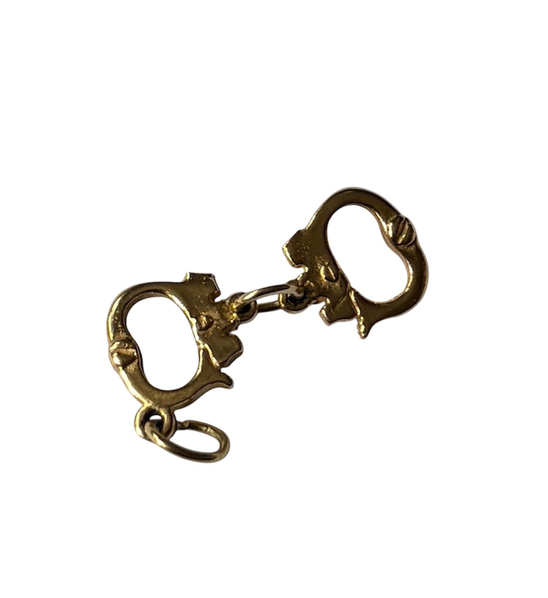 9ct vintage handcuff charm / pendant . 1.37g