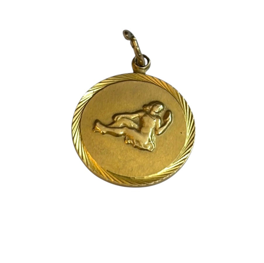9ct vintage Virgo charm / pendant circa 1966 1.8g