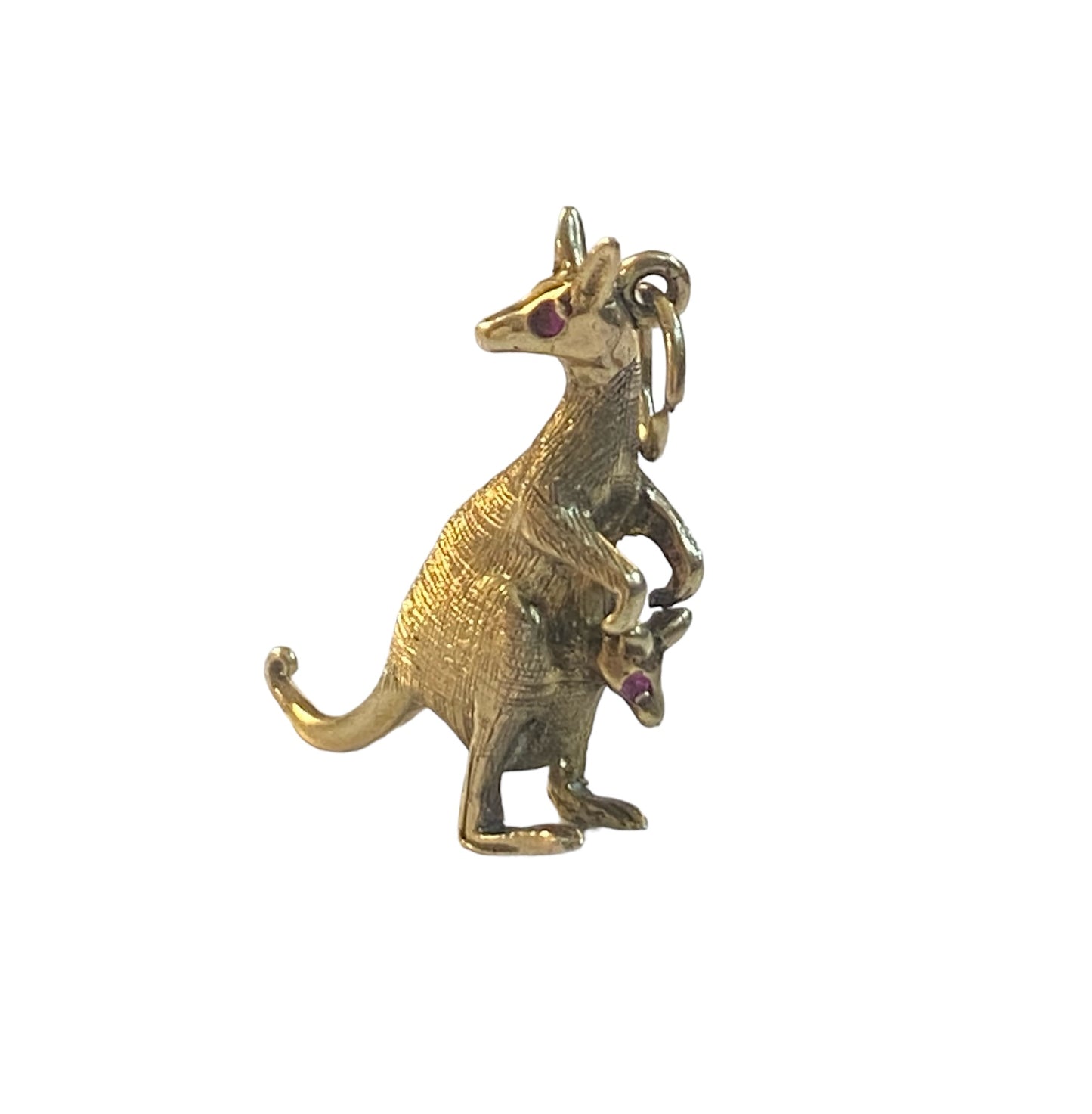 9ct vintage kangaroo and kid charm by Georg Jensen