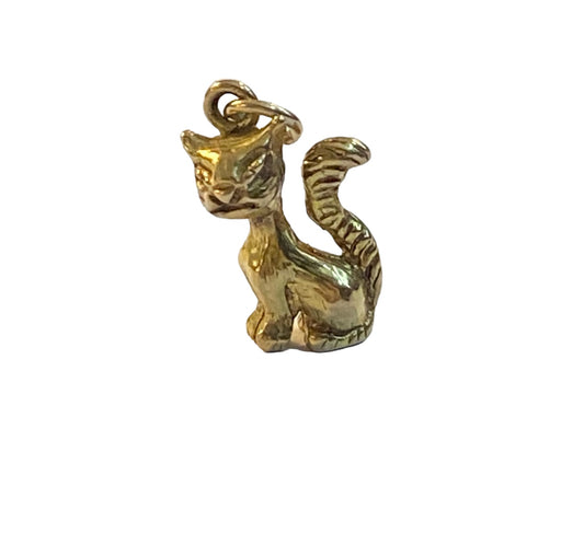 9ct vintage cat charm circa 1965