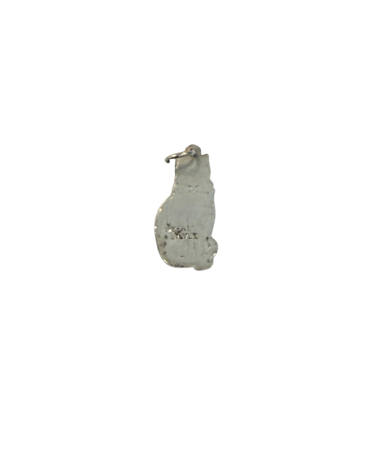 925 sterling silver black cat charm pendant. 1.2g